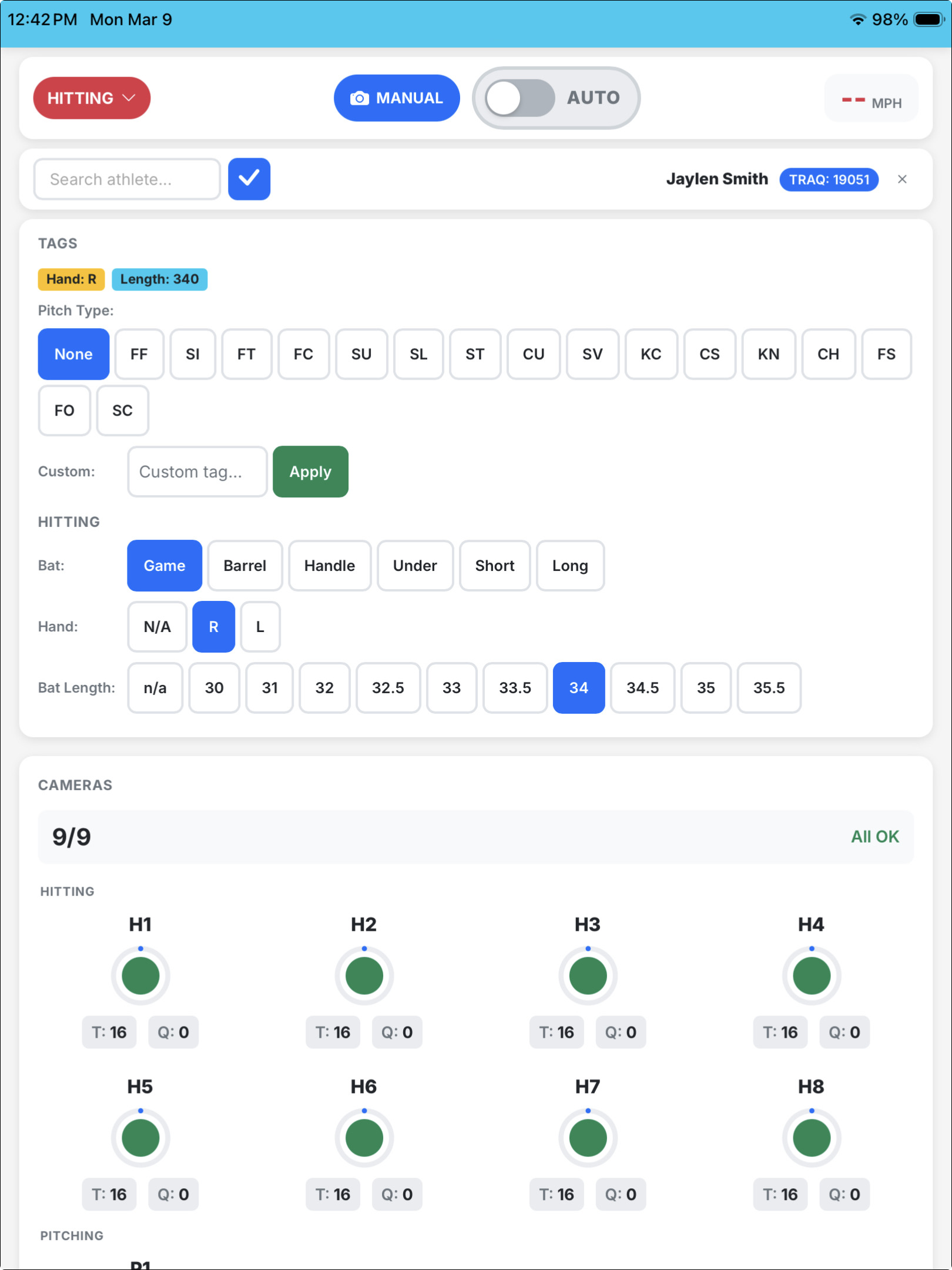 MoCap iPad Interface