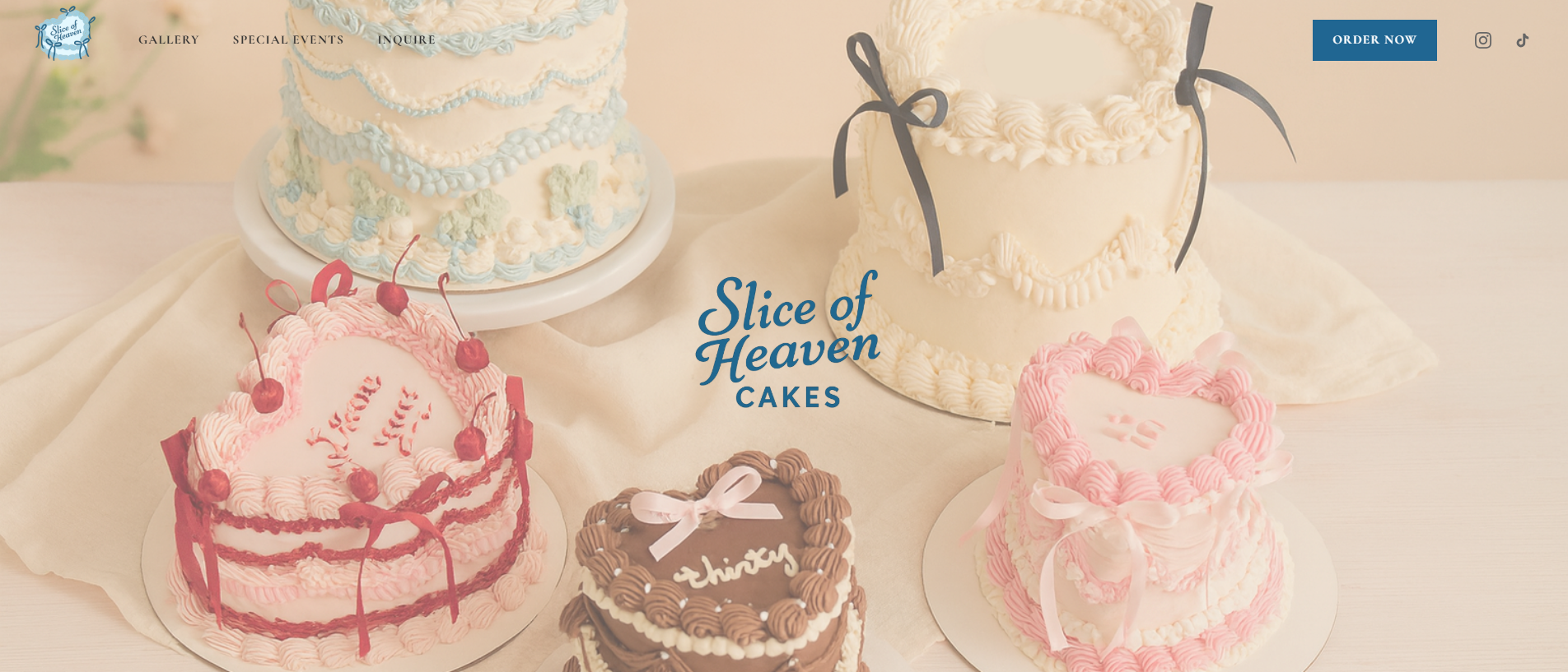 Slice of Heaven Vintage Cakes Website